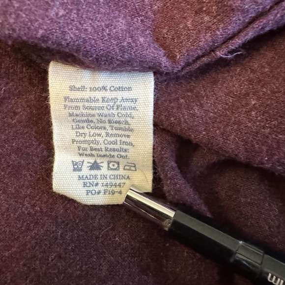 The Normal Brand Shirt Mens Size XL Plum Purple Long Sleeve Flannel - Picture 10 of 11